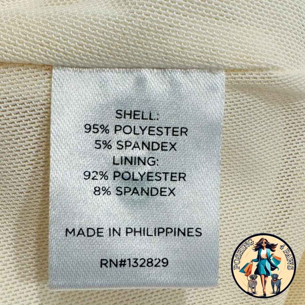 Camila Coelho Ivory Beja Waffle Tennis Prep Collared Preppy Crop Top XXS - Picture 10 of 11